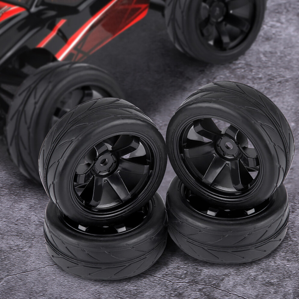 4Pcs Off-Road Rc Car Rubber Tires 1:10 Scale With 6-Hole Wheel Rims 6941362696484