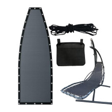 Replacement Fabric for Hammock, Replacement Seat Cover | Fitted Seat Covers for Garden Terrace Balcony Indoor Black + Rope + Side Bag