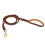 Durable Leather Dog Leash with Double Hooks, 1.83m, Brown 9