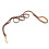 Durable Leather Dog Leash with Double Hooks, 1.83m, Brown 2