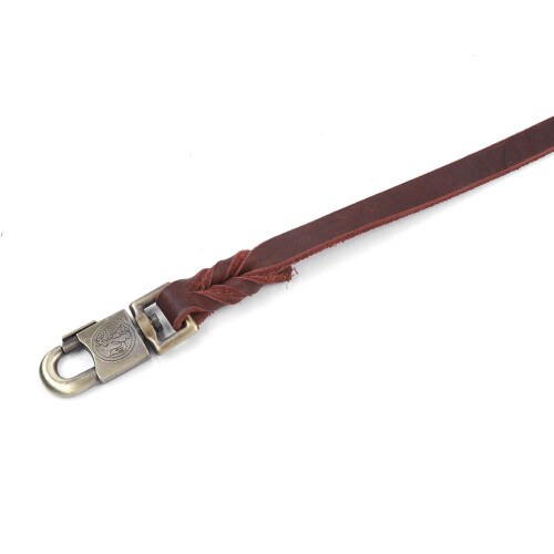 Durable Leather Dog Training Leash Strap for Large Medium Dogs