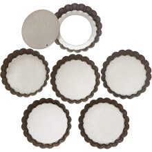 Beste Geschenkidee: Mini-Tarteform aus robustem Kohlenstoffstahl – antihaftbeschichtet, mit geriffeltem Rand, herausnehmbarem Boden für einfaches