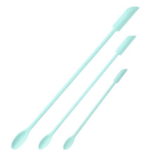 Espátula de silicone mini e compacta, com núcleo de aço inoxidável para maior resistência, fácil de limpar e que aproveita cada gota, material