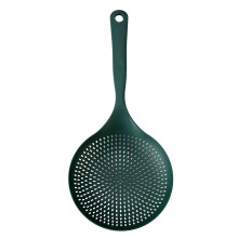 Cuchara coladora con mango antideslizante, colador de cocina de silicona para un drenaje eficiente, utensilio colador resistente al calor con