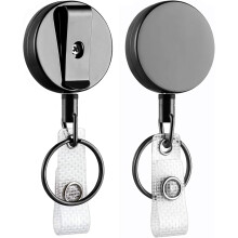 Portatarjetas retráctiles de calidad profesional con cordón de fibra UHMWPE, con clip para cinturón para un uso versátil en diversos sectores (2