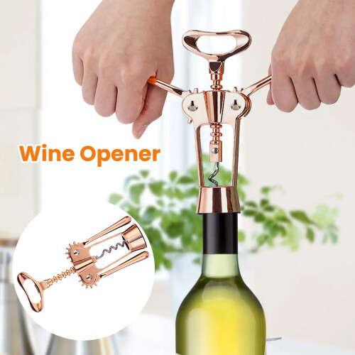 Winged Gear Pop Cork, Ρετρό Κομψή Γυαλισμένη Επιφάνεια για Ανοξείδωτο Ατσάλι με Φτερωτό 2