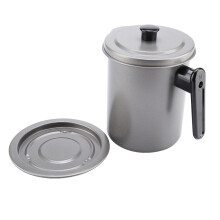 Recipiente reutilizável em aço inoxidável para armazenamento de óleo com tampa à prova de poeira, elegante e decorativo para a cozinha, ideal