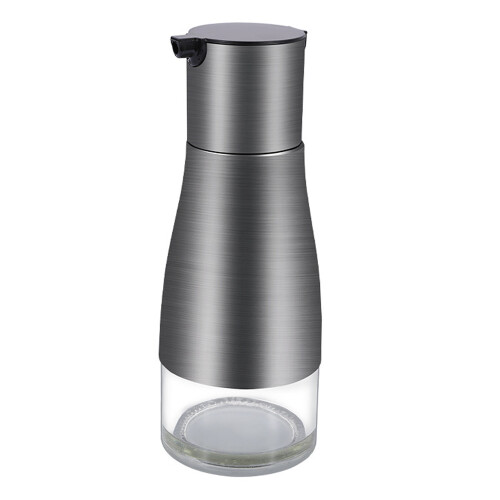 Olie- og eddikedispenser med smart flowkontrol, sprayoliedispenserflaske lavet af premium rustfrit stål og glas, ideel til køkkenoliedispenser