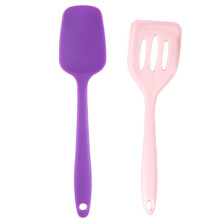Espátula de silicone com revestimento antiaderente, cabo de aço inoxidável e resistente ao calor até 232 C (450 F) da Kitchen Virtuoso.