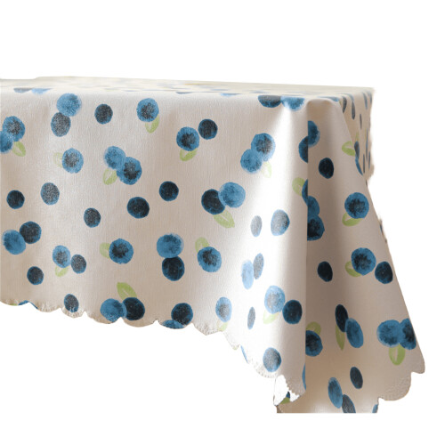 Rectangular PVC Tablecloth Freshing Pastoral-blueberry Style 1