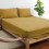(Ochre, Single) Extra Deep Premium Quality Microfiber Fitted Bed Sheets - Available in 25cm, 40cm & Jersey 30cm Deep Options, 1