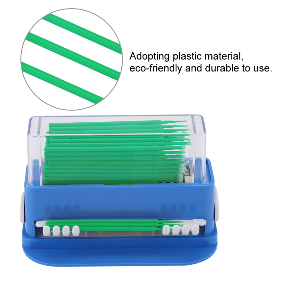 Green Micro Applicator Tips For Dental Care - Disposable Bendable Brush Sticks