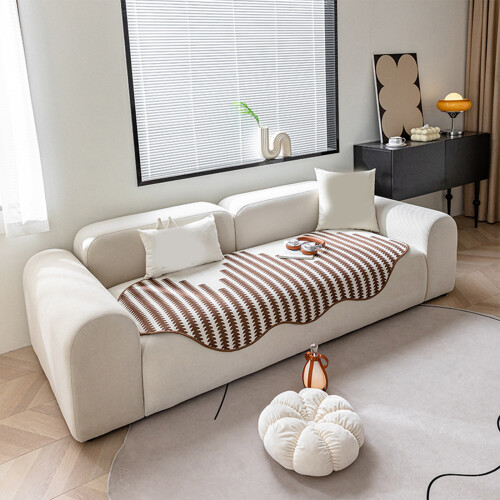 Asymmetrical Sofa Blanket Comfortable Padded-grey Style 4 1