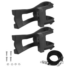 Schwarz einstellbare Kunststoff-Fahrradpedalriemen Anti-Rutsch Zehenclip-Gurt 13x7,5 cm