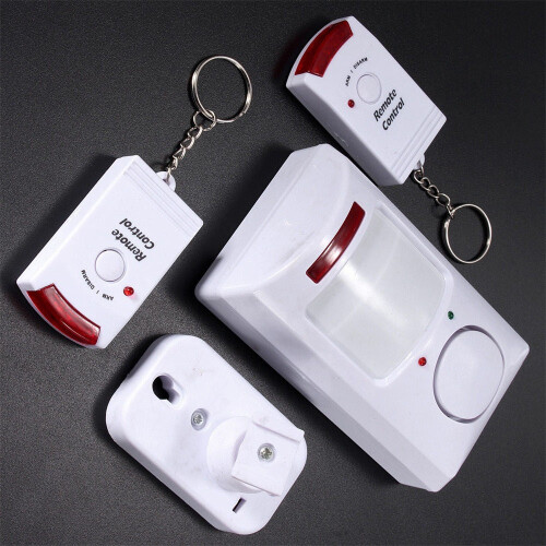 Home Infrared Wireless Alarm Sensor with Wall Mount Bracket and Remote Control
