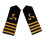 Captain Stripes Epaulettes for Security-Three bars on the ru 6