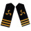 Captain Stripes Epaulettes for Security-Three bars on the ru 7