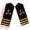 Captain Stripes Epaulettes for Security-Three bars on the ru 3