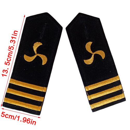 Captain Stripes Epaulettes for Security-Three bars on the ru 2