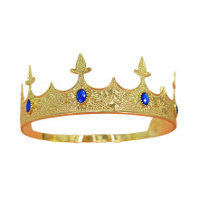 Classical Men's King Crowns Headband for Role Playing-Gold blue