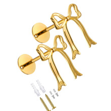2Pcs Alloy Curtain Tiebacks Bowknot Style Practical Hook