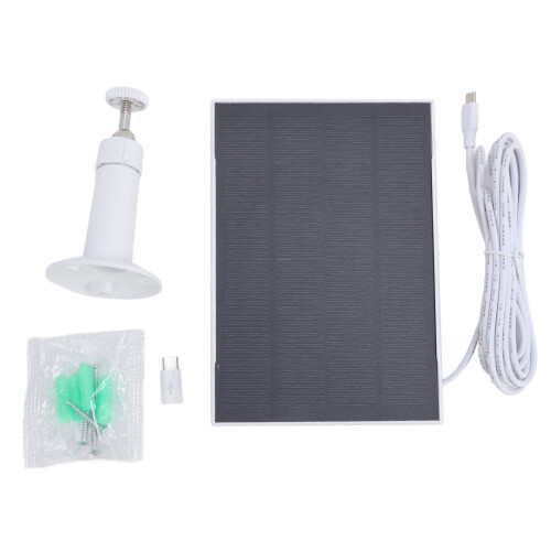 Einfache Installation 8W Solarmodul für Außenkamera Typ C Weiß 2