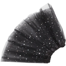 Girl’s Glitter Tulle Balletrok Zwart