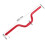 Aluminium Fixed-Gear Riser Bar Lenker 25,4 mm*520 mm Rot 5