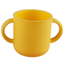 Dětský otevřený hrneček vhodný do myčky nádobí, silikon potravinářské kvality s hladkými okraji, ergonomicky tvarovaný pro batolata,