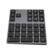 34-Key Wireless Black Mini NumPad for Apple Computers and Laptops