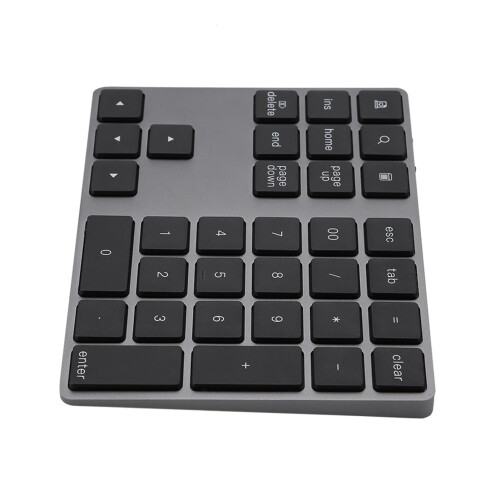 34-Key Wireless Black Mini NumPad for Apple Computers and Laptops