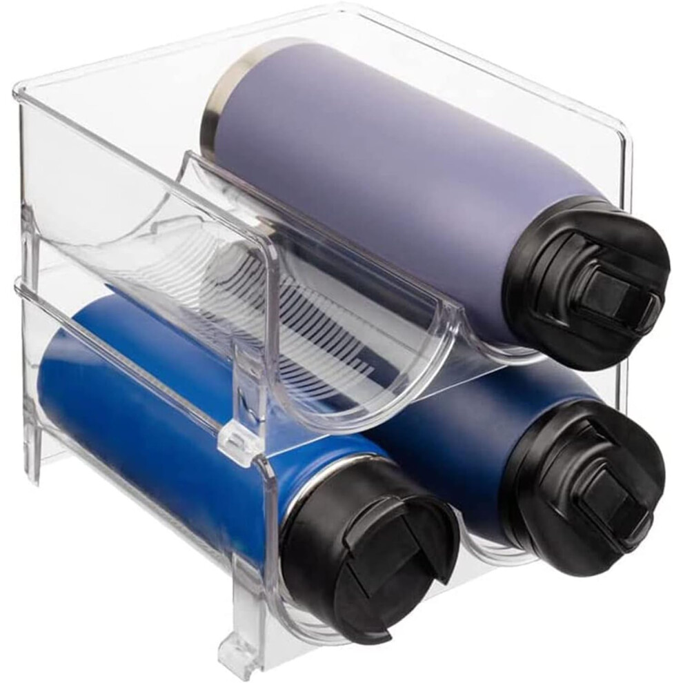 Fridge Wine Racks, Stackable Design Water Bottle Organizer For Space-saving Kitchen Refrigerator Organization (2 Pieces)-image-OPC-PN559CC-NEW