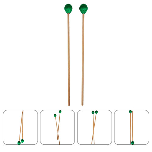 2St Paars Marimba Mallets Beukenhout Nylon Voor 2