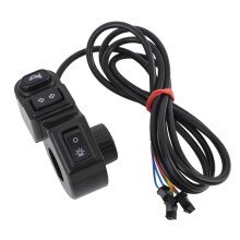 Motorradhupe, Blinklicht, Scheinwerfer-Schalter, 4,9 ft Kabel, 3-in-1 Lenkerschloss