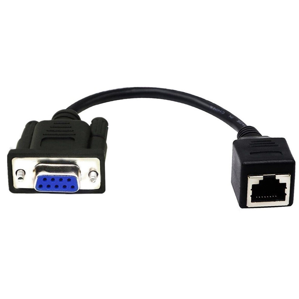 Db9 Rs232 To Rj45 Extender Adapter Db9 9Pin Port Female Rj45 Cable Cat5 Extension Rj45 To Rs232 Communication Cable Fm 9067246848767