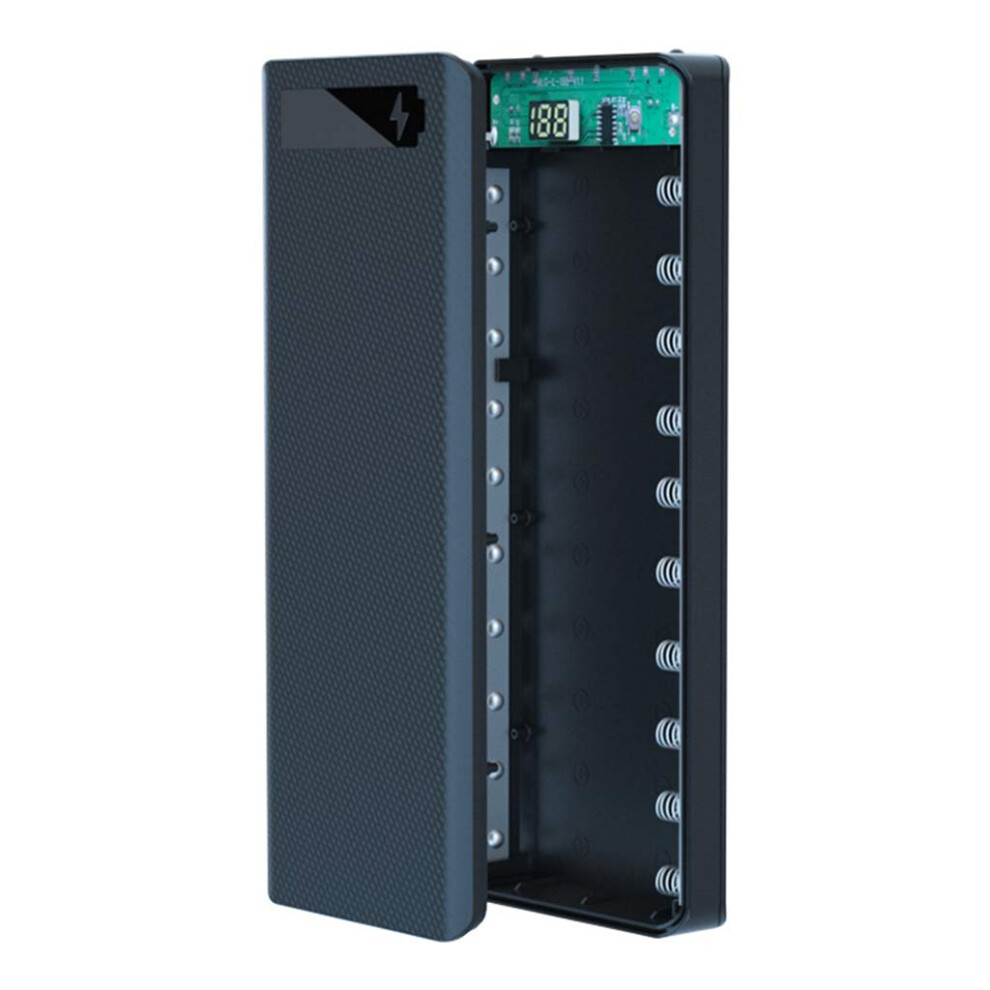 L10 Lcd Display 18650 Battery Holder Batteries For Case Storage Box 10X18650 Rechargeable Battery Box Black 9323874066202