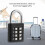Durable 8 Digit Code Security Padlock for Travel Bags and Luggage 1