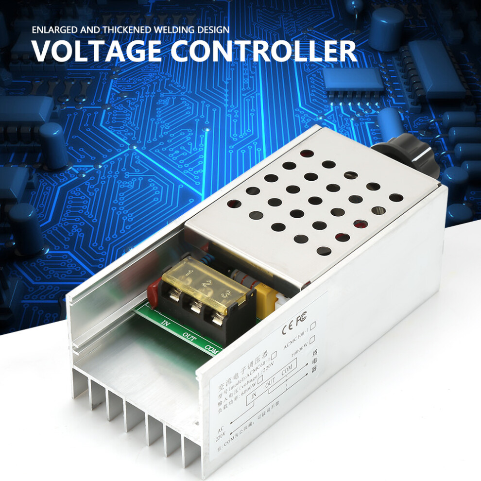 6000W Ac 220V Scr Motor Speed & Temperature Controller Voltage Regulator Dimmer 8461362707846
