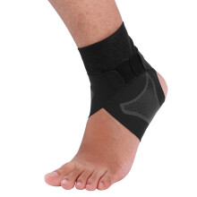 Breathable Ankle Support Brace with Adjustable Straps – Left Size L in Black
