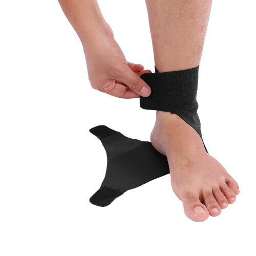 Breathable Ankle Support Brace with Adjustable Straps – Left Size L in Black 2