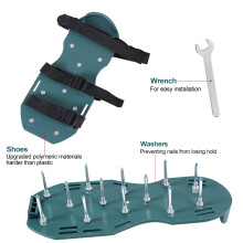 PP Plastic Lawn Aerator Shoes with Adjustable Straps - Garden Essential
