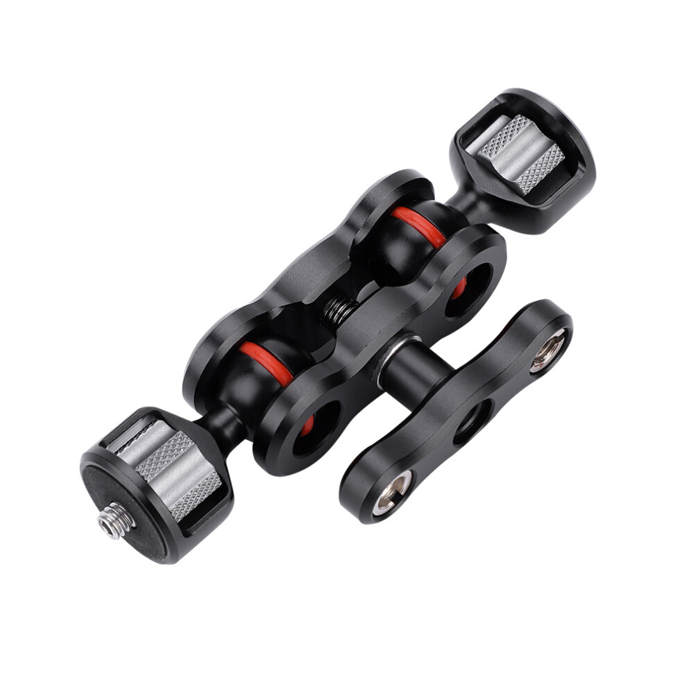 Multi-Function Dual Ball Head Hot Shoe Magic Arm Mount Adapter For Cameras 9371362707861