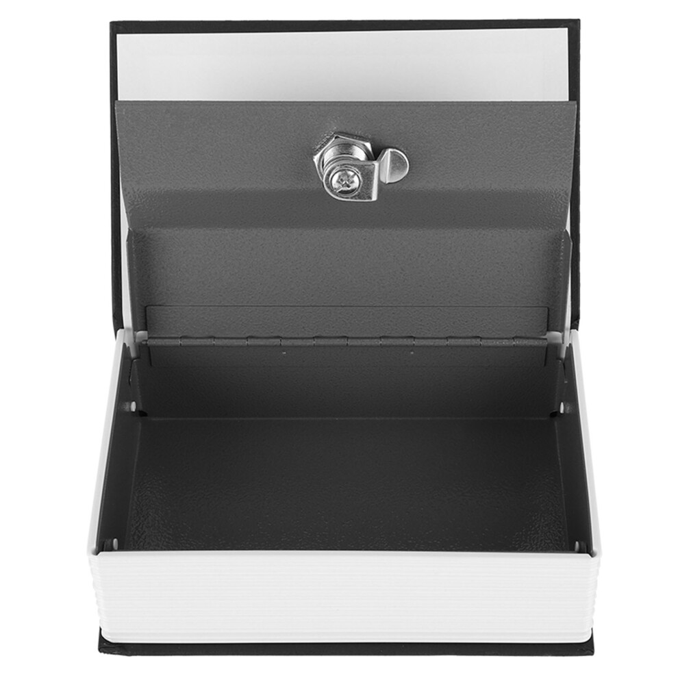 Dictionary Pattern Safe Box For Money & Jewelry Black 2 Keys Compact Size 8471362709382