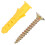 M6 Plastic Expansion Wall Plug Screw Fixings Kit, Yellow & Silver 11