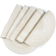 Sets de table en polypropylène lavables, sets de table ronds antidérapants, lot de 6, résistants à la chaleur et aux taches, parfaits pour les
