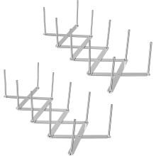 Verstellbarer Geschirrorganizer, Küchenutensilienhalter aus Edelstahl, ausziehbares Design für platzsparende Aufbewahrung, stabiler Stand auf jeder