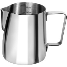 Elegantní konvice na napěňování mléka, potěšení pro znalce Latte Art, espresso z nerezové oceli s tepelnou odolností, nerezová a