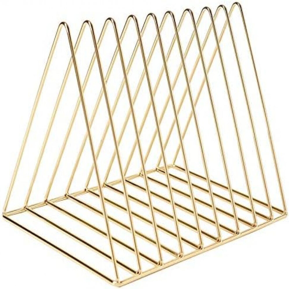 Decorative Nordic Style Triangle File Organizer, 9 Slot Desktop Document Rack, Versatile Office Accessory For Home And Office, Space-saving Desk Tidy-image-OPC-PN55NMV-NEW