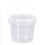 Round Plastic Bucket with Lid, Sturdy Handle for Secure Grip, Stackable Design Saves Space, Lightweight Yet Durable Build, Transparent Container for V 1