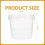 Round Plastic Bucket with Lid, Sturdy Handle for Secure Grip, Stackable Design Saves Space, Lightweight Yet Durable Build, Transparent Container for V 5